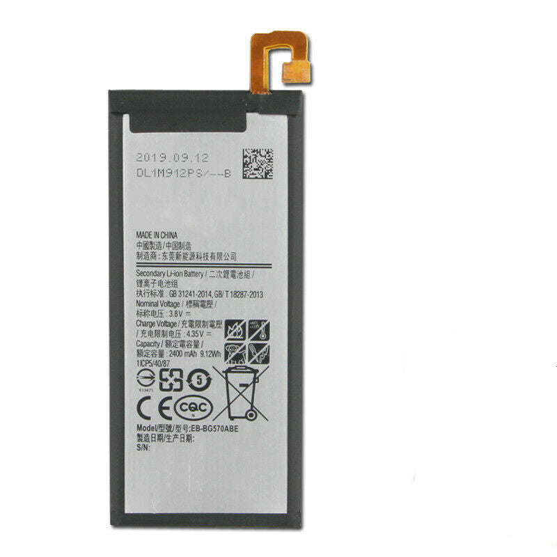 Batterie de remplacement pour Samsung Galaxy J5 Prime 2016 / On5 2016 (G570 G5700 G5510), EB-BG570ABE EB-BG570ABA EB-BG570ABU Batterie de remplacement pour Samsung Galaxy J5 Prime 2016 / On5 2016 (G570 G5700 G5510), EB-BG570ABE EB-BG570ABA EB-BG570ABU